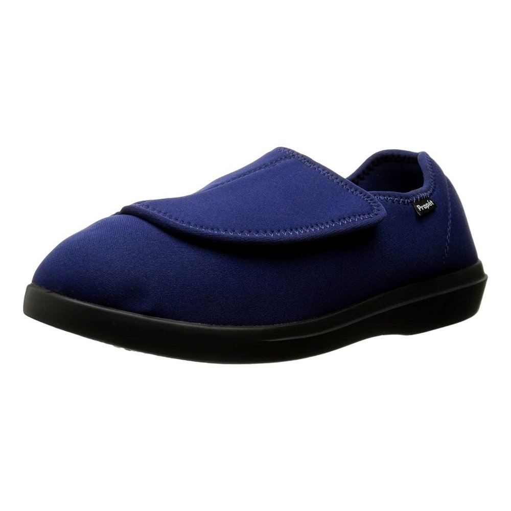 Propet Women's Cush 'N Foot Slipper, Navy 6 Medium